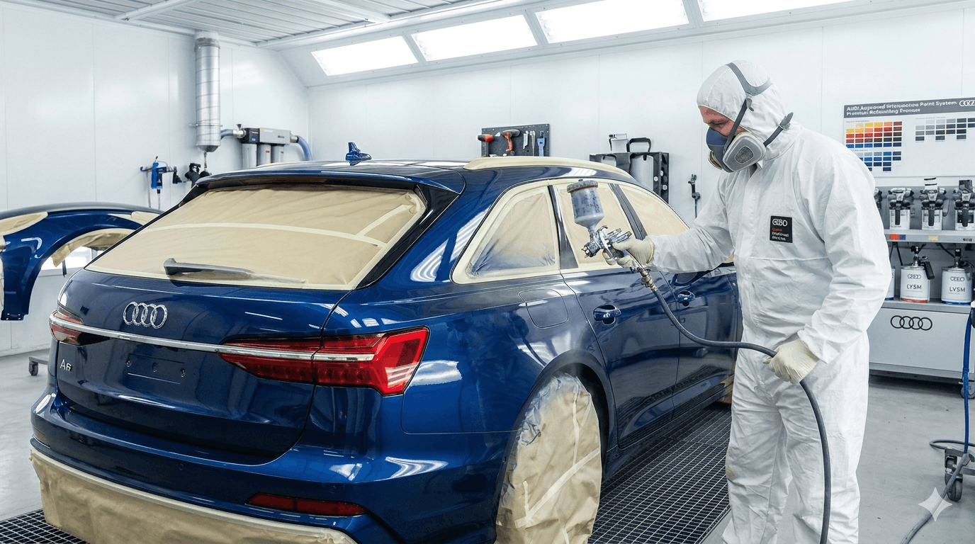 Audi certified collision repair and factory-quality paint refinishing.