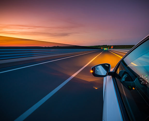 Car traveling on the highway